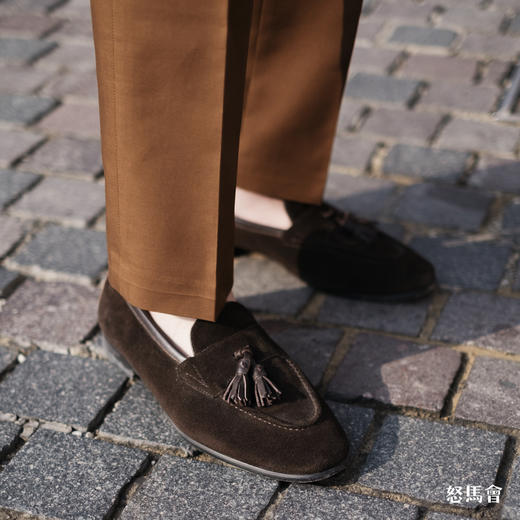 Huddersfield Quest Cottons 300克高克重高密度埃及棉棕色意式工艺裤装 商品图6