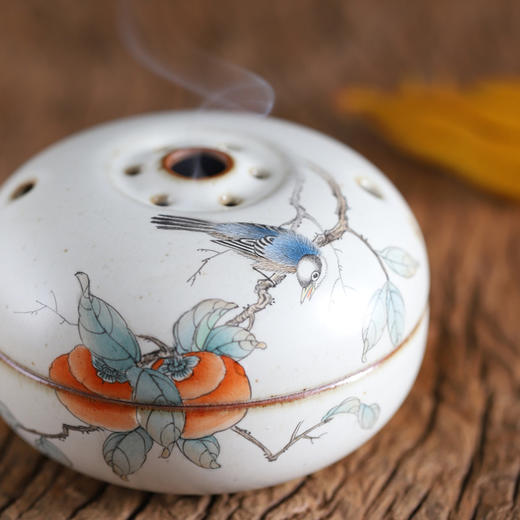 「景德镇手绘茶道香炉」盘香家用供佛 手工陶瓷小号卧室创意摆件 商品图1