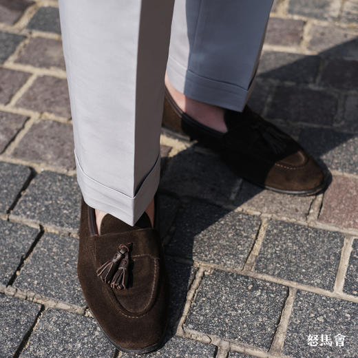 Huddersfield Quest Cottons 300克高克重高密度埃及棉灰色意式工艺裤装 商品图5