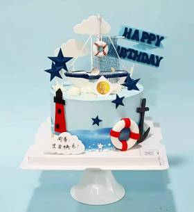 乘风破浪 扬帆起航（半翻糖装饰）