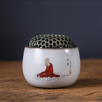 「汝窑手绘香炉」景德镇手工汝瓷陶瓷香炉 家用香薰室内茶道小香炉 商品图8