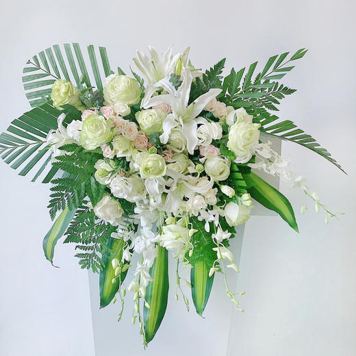 「似锦」-白绿色悬挂讲台插花 商品图1