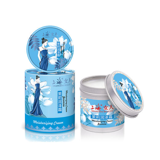 上海女人茉莉润泽霜120g 商品图1