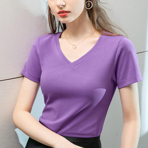 丁摩 【断码清仓】夏季新款女装潮流基础款上衣AL30677WX012 商品图4