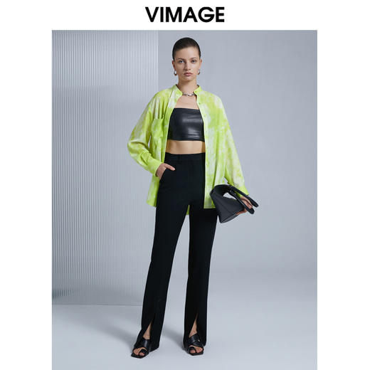 VIMAGE纬漫纪春夏修身长袖衬衫衬衣上衣女V1509115 商品图0