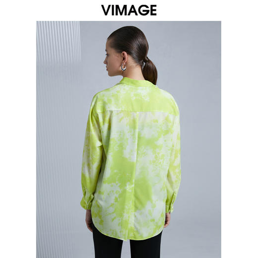 VIMAGE纬漫纪春夏修身长袖衬衫衬衣上衣女V1509115 商品图3