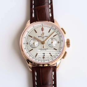 【绅手不凡】GF新品百年灵璞雅系列B01计时腕表 （吴彦祖同款）BR0118371G1P1材质： 316L精钢（电镀18k红金）直径： 42毫米