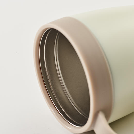 诗芙迪(SILVERDEW)不锈钢保温咖啡杯办公室水杯子男女黑色带手柄带盖330ml 商品图4