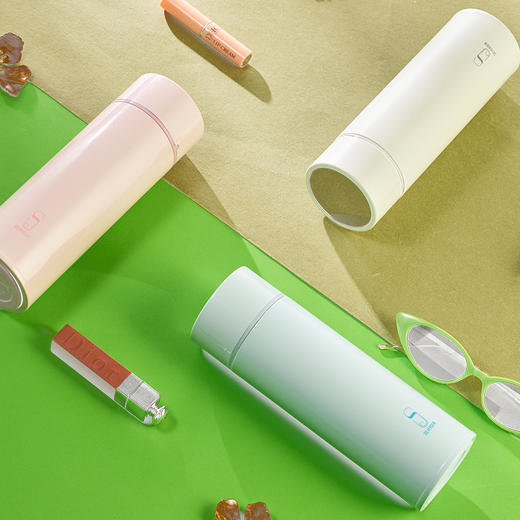 诗芙迪(SILVERDEW)316不锈钢智能数显保温杯女士水杯子380ml 商品图2