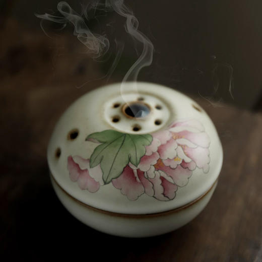 「景德镇手绘茶道香炉」盘香家用供佛 手工陶瓷小号卧室创意摆件 商品图11