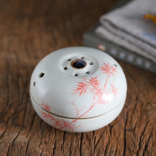 「景德镇手绘茶道香炉」盘香家用供佛 手工陶瓷小号卧室创意摆件 商品图8