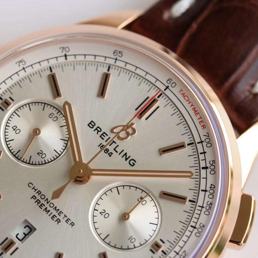 【绅手不凡】GF新品百年灵璞雅系列B01计时腕表 （吴彦祖同款）BR0118371G1P1材质： 316L精钢（电镀18k红金）直径： 42毫米 商品图9