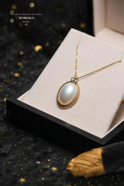 青云「椭圆马贝项链」 商品图0