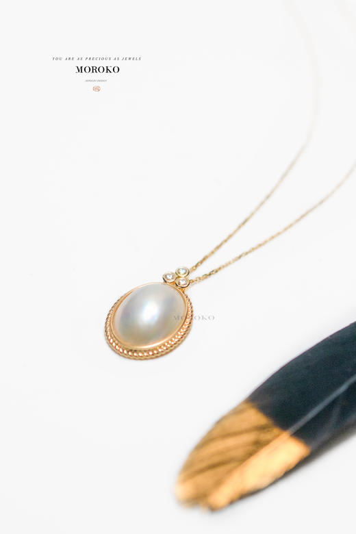 青云「椭圆马贝项链」 商品图1