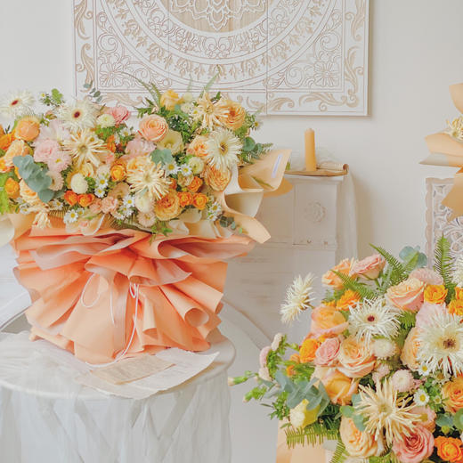 「清风向暖」-温暖色系巨型花束 商品图0