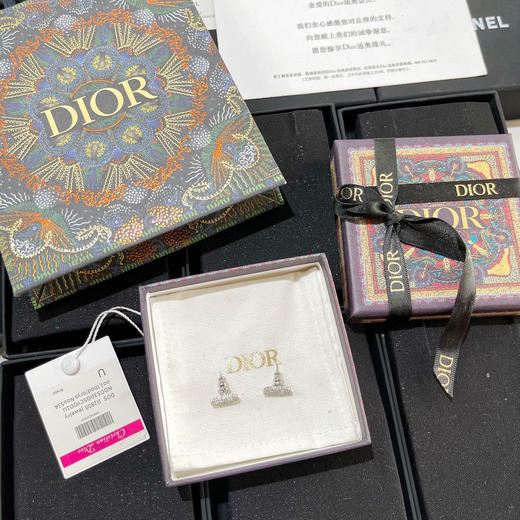 DIOR迪奥CD满钻耳钉耳环 商品图3