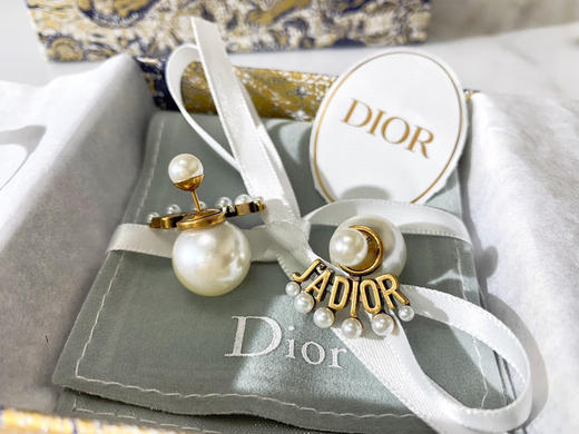 新款DIOR迪奥jadior珍珠耳钉耳环 商品图4