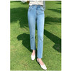 上新2021夏季薄款轻奢冷晶醋酸九分直筒牛仔裤 ，清肤柔软，上身立降5°，修饰腿型，高腰显瘦百搭时尚浅色系 商品缩略图1