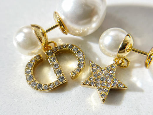 DIOR迪奥CD星星珍珠耳钉耳环 商品图6
