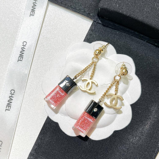 CHANEL香奈儿双c香水瓶耳钉耳环 商品图8