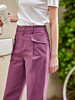 欧芮儿丁香紫牛仔裤女2021新款气高腰显瘦气质直筒九分老爹裤 商品缩略图1