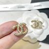CHANEL香奈儿双c半珍珠半钻耳钉耳环 商品缩略图5