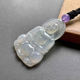 冰种飘阳绿翡翠大观音