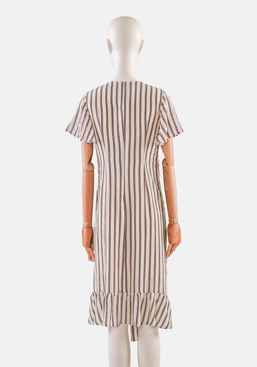 收腰荷叶摆气质连衣裙 商品图0