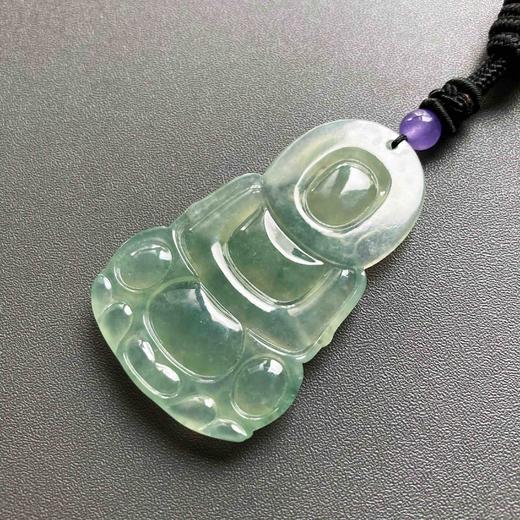 冰种晴水绿飘花翡翠大观音 商品图3