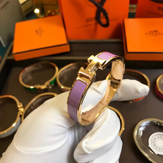 爱马仕H手镯-香芋紫珐琅 商品图2
