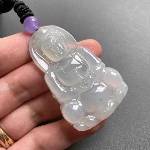 冰种飘阳绿翡翠大观音 商品图6
