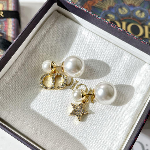 DIOR迪奥CD星星珍珠耳钉耳环 商品图1