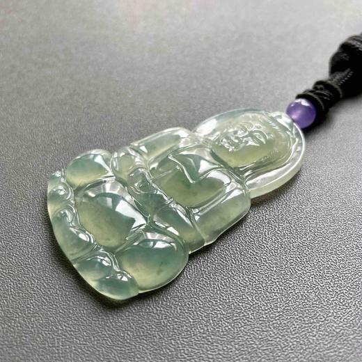 冰种晴水绿飘花翡翠大观音 商品图4