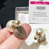 DIOR迪奥桃心满钻珍珠耳钉耳环 商品缩略图5