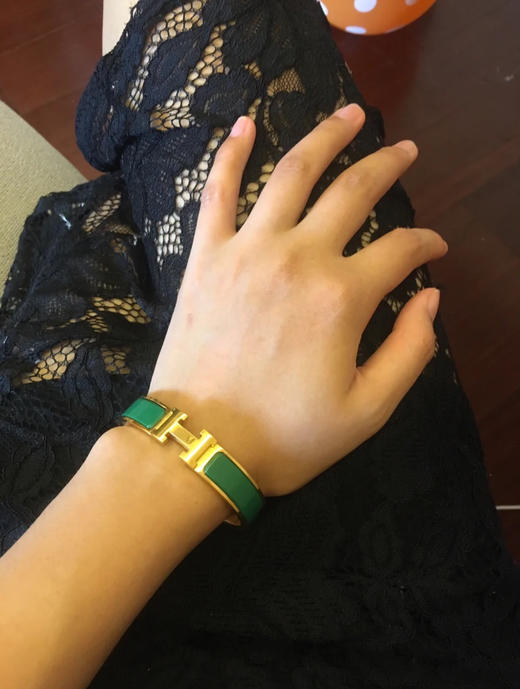 爱马仕H手镯-丛林绿珐琅 商品图0