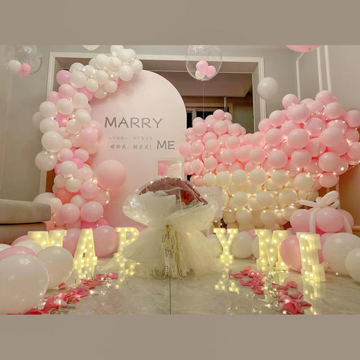 「爱的拥抱」-粉嫩色系求婚布置 商品图3