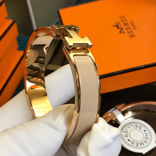 爱马仕H手镯-奶茶色珐琅 商品图6