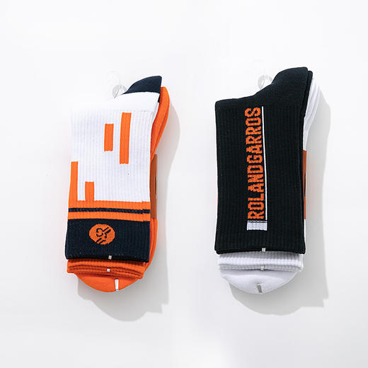 罗兰加洛斯法网官方正品2021年新款运动休闲袜两双中筒袜 商品图3