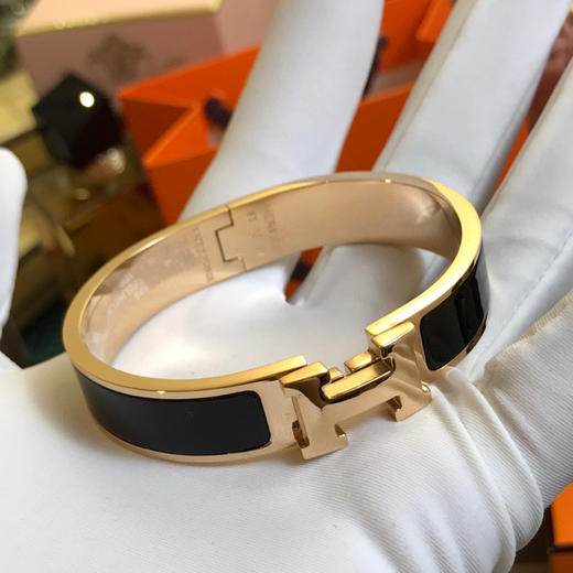 爱马仕H手镯-黑色珐琅 商品图6