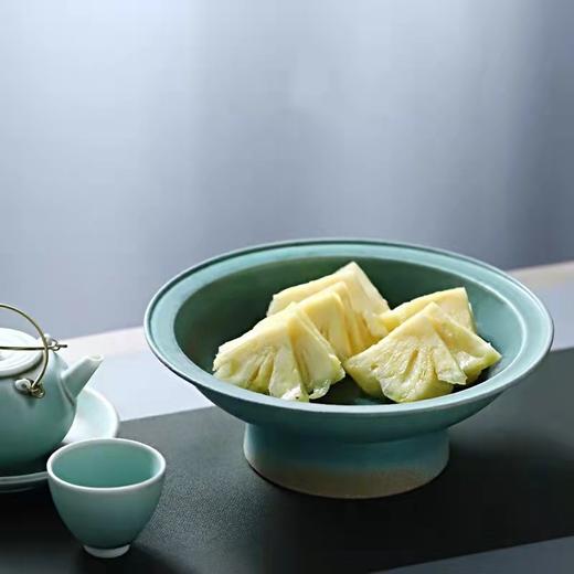 「景德镇手工陶瓷溪红溪绿加大号高脚果盘」仿宋仿古高足点心盘 商品图0