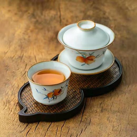 「汝窑手绘品茗杯功夫茶杯」开片可养 景德镇手工陶瓷小号主人杯茶 商品图2