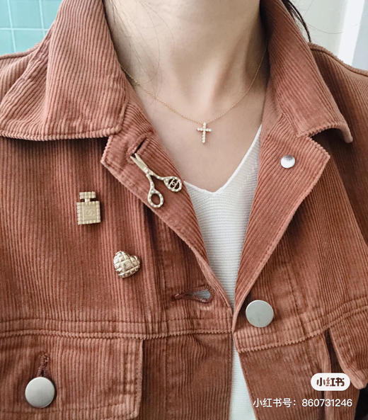 CHANEL香奈儿三件套 剪刀 香水瓶 桃心胸针 商品图4