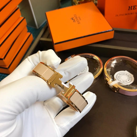 爱马仕H手镯-奶茶色珐琅 商品图2