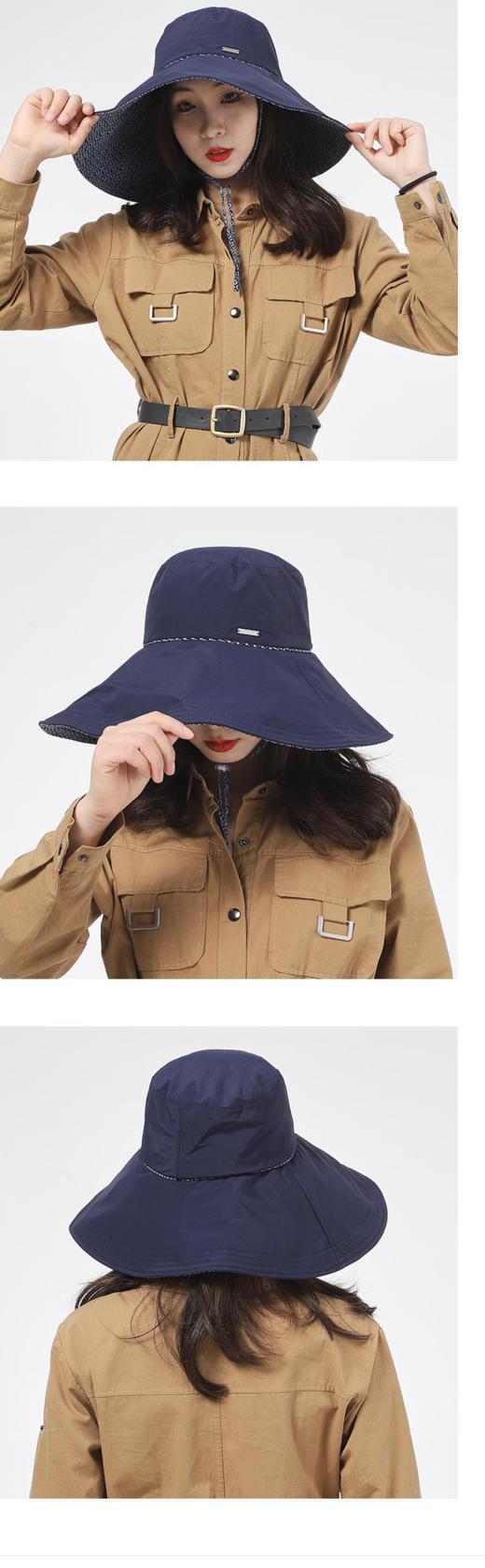 卡蒙官网女士遮阳帽子2021夏季新款大檐可折叠盆帽渔夫帽KM-3885-102 商品图0