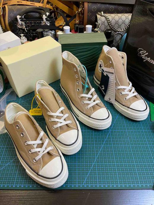 匡威帆布鞋奶茶色-高低帮 商品图1