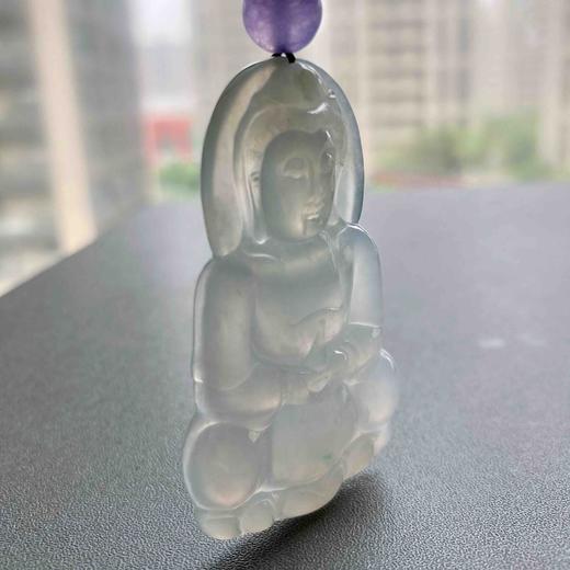 冰种飘阳绿翡翠大观音 商品图9