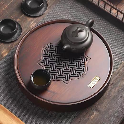 尚置丨华夏之窗 碳化竹制储水式茶盘 小号/中号 2款可选 茶桌必备    商品图1