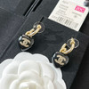 CHANEL香奈儿双c黑色桃心耳钉耳环 商品缩略图4