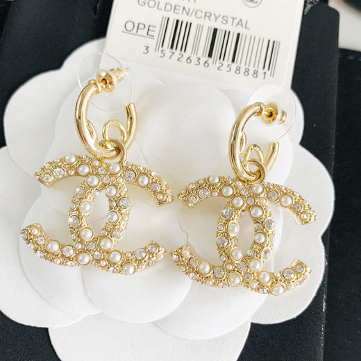 CHANEL香奈儿双c珍珠耳钉耳环 商品图7