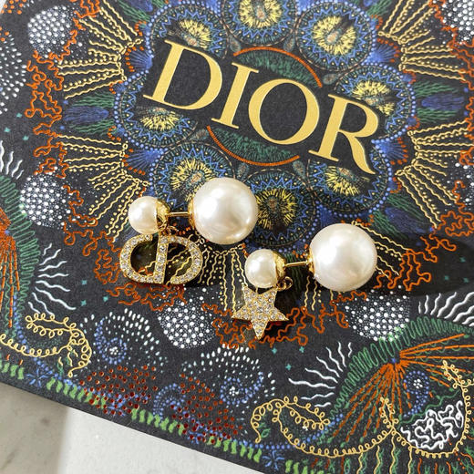 DIOR迪奥CD星星珍珠耳钉耳环 商品图4